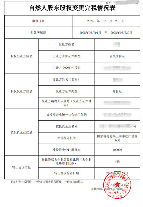上海公司股權(quán)股東變更辦理手續(xù)及所需材料
